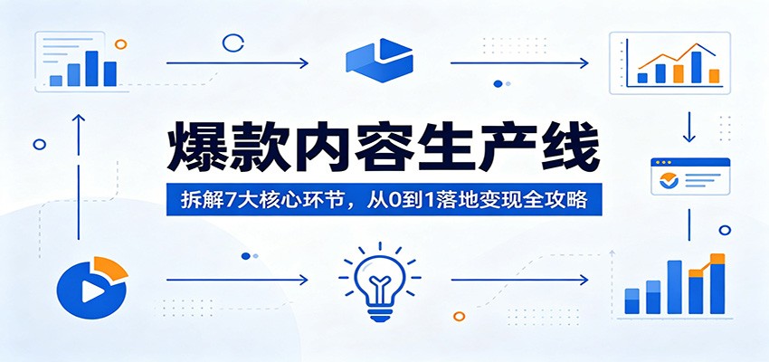 爆款内容生产线：拆解7大核心环节，从0到1落地变现全攻略采购|汽车产业|汽车配件|机加工企业家交流社群中心