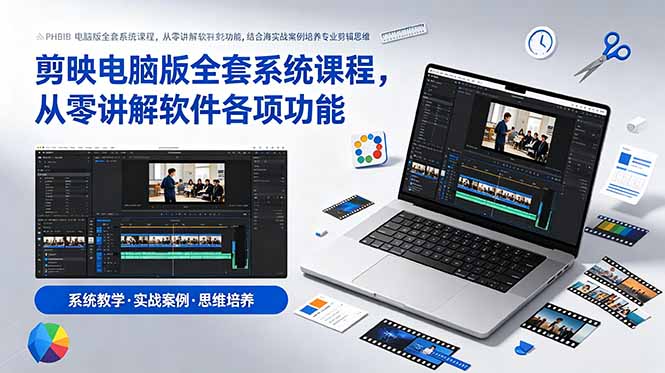 剪映电脑版全套系统课程，从零讲解软件各项功能，结合海量实战案例培养专业剪辑思维采购|汽车产业|汽车配件|机加工企业家交流社群中心
