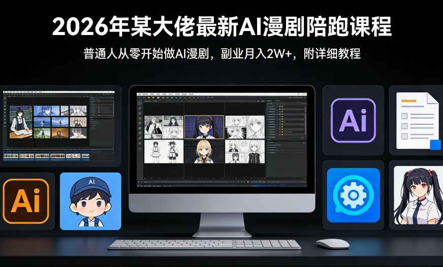26年某大佬最新Ai漫剧陪跑课程，普通人从零开始做AI漫剧，副业月入2W+采购|汽车产业|汽车配件|机加工蚂蚁智酷企业交流社群中心
