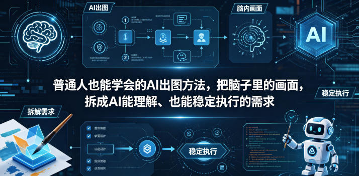 普通⼈也能学会的AI出图⽅法，把脑子里的画面，拆成AI能理解、也能稳定执行的需求【文档】采购|汽车产业|汽车配件|机加工企业家交流社群中心
