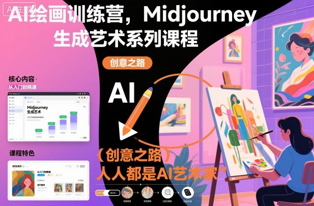 AI绘画训练营,Midjourney生成艺术系列课程,人人都是AI艺术家采购|汽车产业|汽车配件|机加工蚂蚁智酷企业交流社群中心