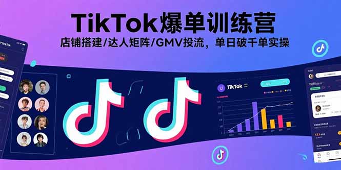 TikTok爆单训练营,店铺搭建/达人矩阵/GMV投流,单日破千单实操采购|汽车产业|汽车配件|机加工蚂蚁智酷企业交流社群中心