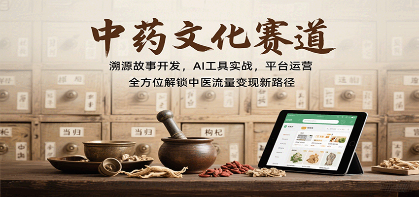 中药文化赛道：溯源故事开发，AI工具实战，平台运营，全方位解锁中医流量变现新路径采购|汽车产业|汽车配件|机加工蚂蚁智酷企业交流社群中心