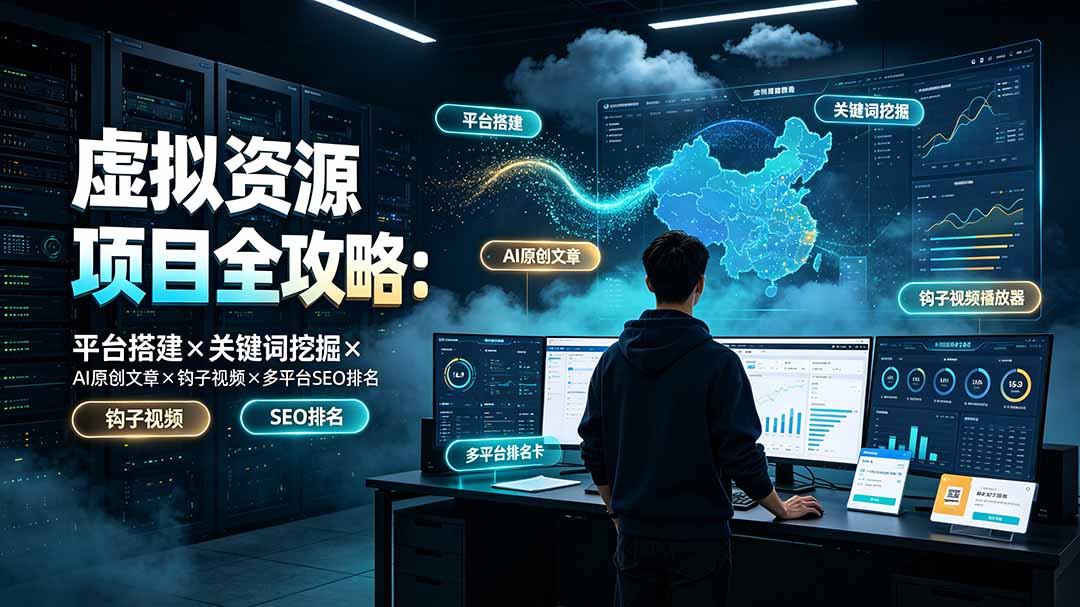 虚拟资源项目全攻略：平台搭建×关键词挖掘×AI原创文章×钩子视频×多平台SEO排名采购|汽车产业|汽车配件|机加工企业家交流社群中心