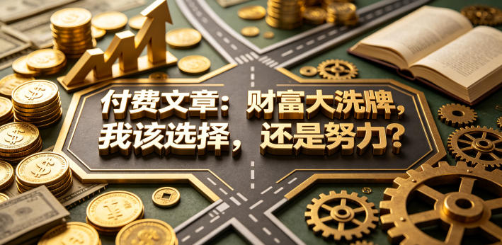 付费文章：财富大洗牌，我该选择，还是努力？采购|汽车产业|汽车配件|机加工企业家交流社群中心