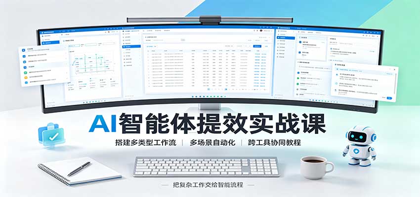 AI智能体提效实战课：搭建多类型工作流，多场景自动化，跨工具协同教程采购|汽车产业|汽车配件|机加工企业家交流社群中心