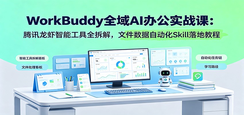 WorkBuddy全域AI办公实战课:腾讯龙虾智能工具全拆解,文件数据自动化Skill落地教程采购|汽车产业|汽车配件|机加工企业家交流社群中心