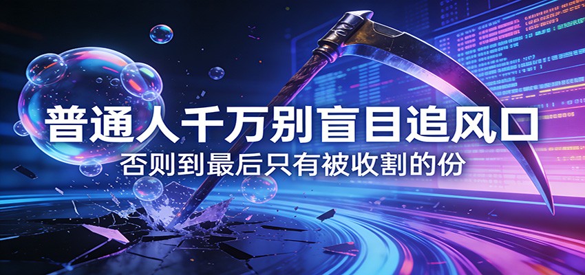 付费文章《通人千万别盲目追风口》否则到最后只有被收割的份采购|汽车产业|汽车配件|机加工蚂蚁智酷企业交流社群中心