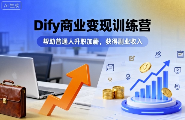Dify商业变现训练营,帮助普通人升职加薪,获得副业收入采购|汽车产业|汽车配件|机加工蚂蚁智酷企业交流社群中心