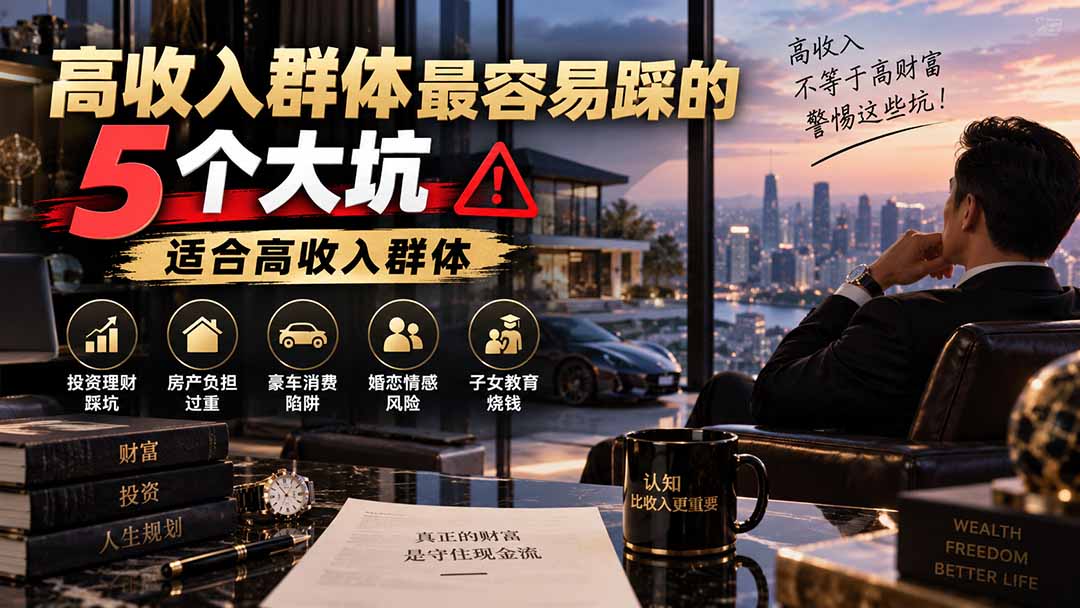付费文章：高收入群体最容易踩的5个大坑，适合高收入群体采购|汽车产业|汽车配件|机加工企业家交流社群中心