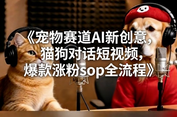 宠物赛道AI新创意，猫狗对话短视频，爆款涨粉sop全流程采购|汽车产业|汽车配件|机加工蚂蚁智酷企业交流社群中心