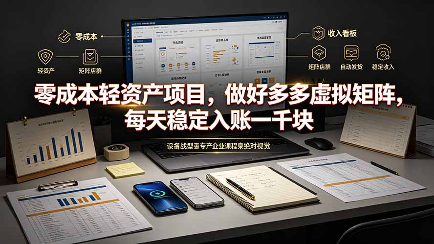 零成本轻资产项目，做好多多虚拟矩阵，每天稳定入账一千块采购|汽车产业|汽车配件|机加工企业家交流社群中心