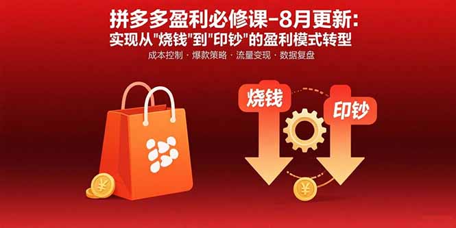 拼多多盈利必修课-8月更新:突破运营瓶颈 实现从烧钱到印钞的盈利模式转型采购|汽车产业|汽车配件|机加工蚂蚁智酷企业交流社群中心