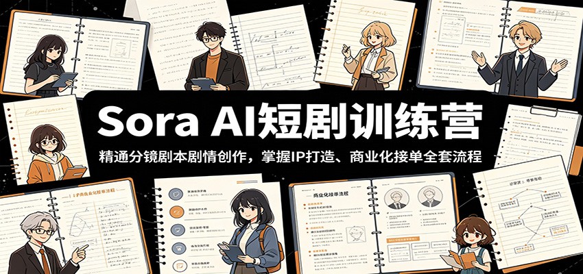 Sora AI短剧训练营:精通分镜剧本剧情创作,掌握IP打造、商业化接单全套流程采购|汽车产业|汽车配件|机加工企业家交流社群中心