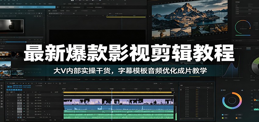 最新爆款影视剪辑教程：大V内部实操干货，字幕模板音频优化成片教学采购|汽车产业|汽车配件|机加工企业家交流社群中心