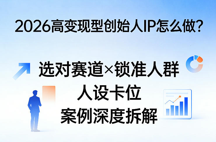 2026高变现型创始人IP怎么做？选对赛道×锁准人群×人设卡位×案例深度拆解采购|汽车产业|汽车配件|机加工企业家交流社群中心