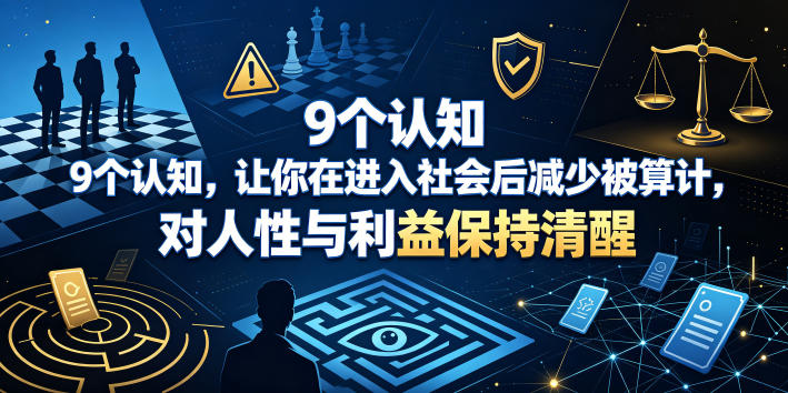 付费文章：9个认知，让你在进入社会后减少被算计，对人性与利益保持清醒采购|汽车产业|汽车配件|机加工企业家交流社群中心
