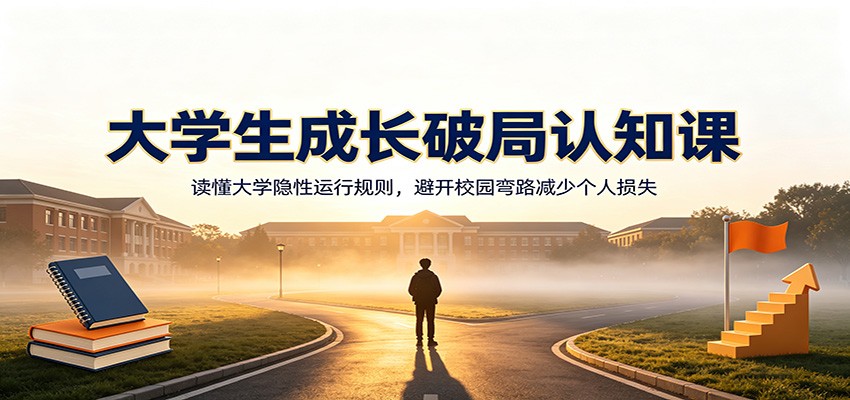大学生成长破局认知课：读懂大学隐性运行规则，避开校园弯路减少个人损失采购|汽车产业|汽车配件|机加工企业家交流社群中心