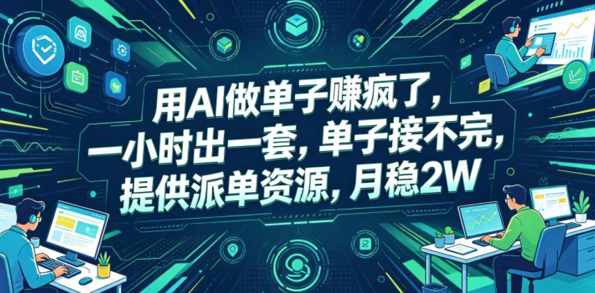 用AI做单子賺疯了，一小时出一套，单子接不完，提供派单资源，月稳2W【揭秘】采购|汽车产业|汽车配件|机加工企业家交流社群中心