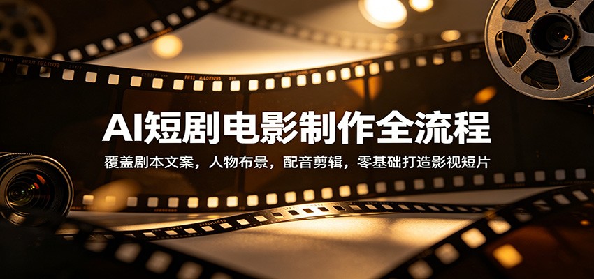 AI短剧电影制作全流程：覆盖剧本文案，人物布景，配音剪辑，零基础打造影视短片采购|汽车产业|汽车配件|机加工企业家交流社群中心