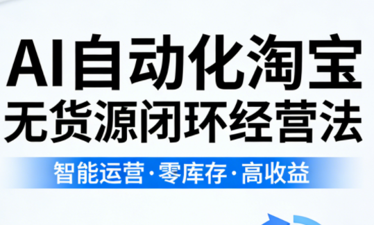 夜子游·AI自动化淘宝无货源闭环经营法(更新4月)采购|汽车产业|汽车配件|机加工企业家交流社群中心
