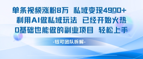 单条视频私域变现4.9k+利用AI做私域玩法 已经开始火热0基础也能做的副业项目轻松上手采购|汽车产业|汽车配件|机加工蚂蚁智酷企业交流社群中心