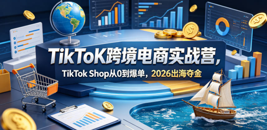 TikToK跨境电商实战营，TikTok Shop从0到爆单，2026出海夺金采购|汽车产业|汽车配件|机加工企业家交流社群中心