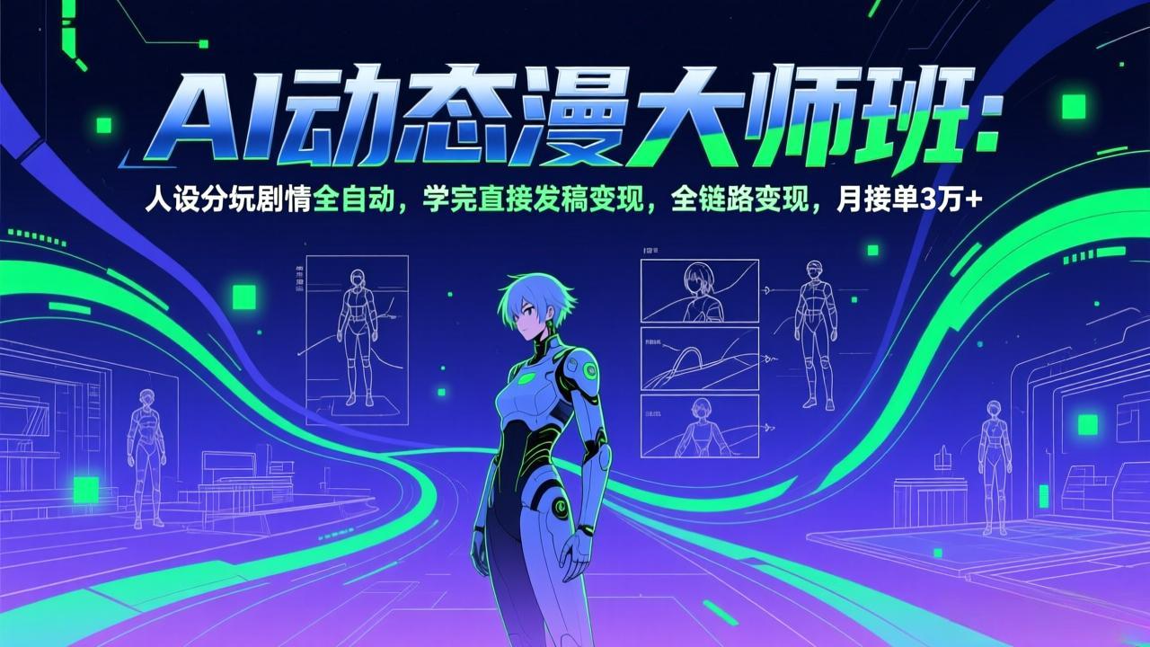 AI动态漫剧大师班:人设分镜剧情全自动,学完直接发稿变现,全链路变现,月接单3万+采购|汽车产业|汽车配件|机加工蚂蚁智酷企业交流社群中心