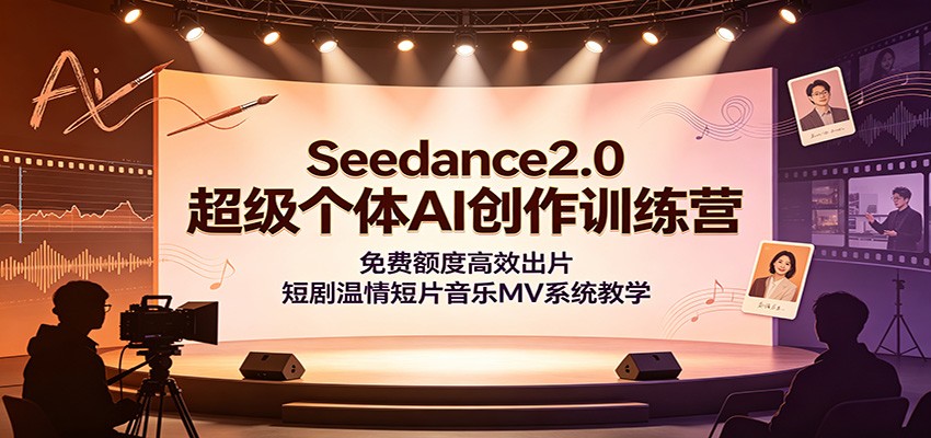 Seedance2.0超级个体AI创作训练营:免费额度高效出片,短剧温情短片音乐MV系统教学采购|汽车产业|汽车配件|机加工企业家交流社群中心