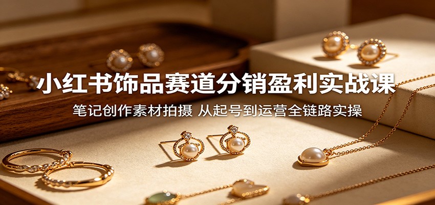 小红书饰品赛道分销盈利实战课：笔记创作素材拍摄，从起号到运营全链路实操采购|汽车产业|汽车配件|机加工企业家交流社群中心