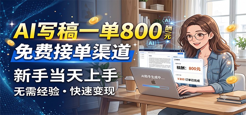 AI写稿一单800，免费接单渠道，一单一结几十到上千，新手当天上手采购|汽车产业|汽车配件|机加工企业家交流社群中心