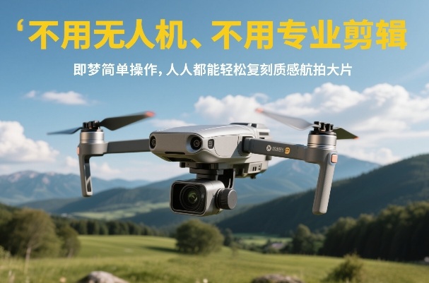 不用无人机、不用专业剪辑，即梦简单操作，人人都能轻松复刻质感航拍大片采购|汽车产业|汽车配件|机加工蚂蚁智酷企业交流社群中心