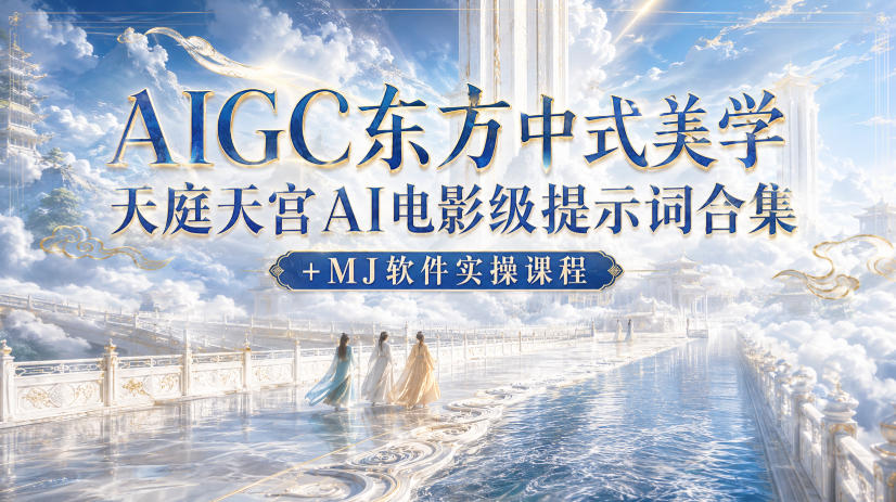 AIGC东方中式美学天庭天宫AI电影级提示词合集+MJ软件实操课程采购|汽车产业|汽车配件|机加工企业家交流社群中心