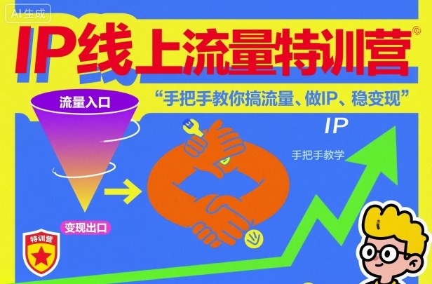 IP线上流量特训营，手把手教你搞流量、做IP、稳变现采购|汽车产业|汽车配件|机加工蚂蚁智酷企业交流社群中心