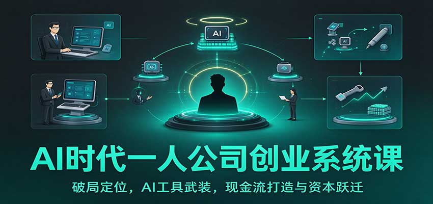 AI时代一人公司创业系统课：破局定位，AI工具武装，现金流打造与资本跃迁采购|汽车产业|汽车配件|机加工企业家交流社群中心