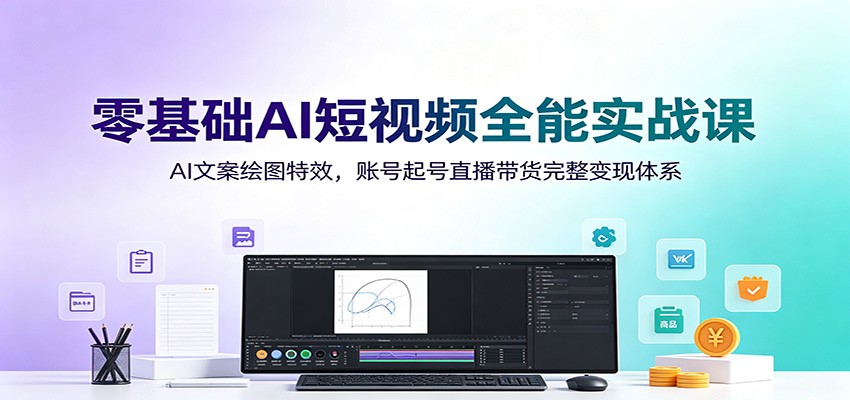 零基础AI短视频全能实战课：AI文案绘图特效，账号起号直播带货完整变现体系采购|汽车产业|汽车配件|机加工企业家交流社群中心