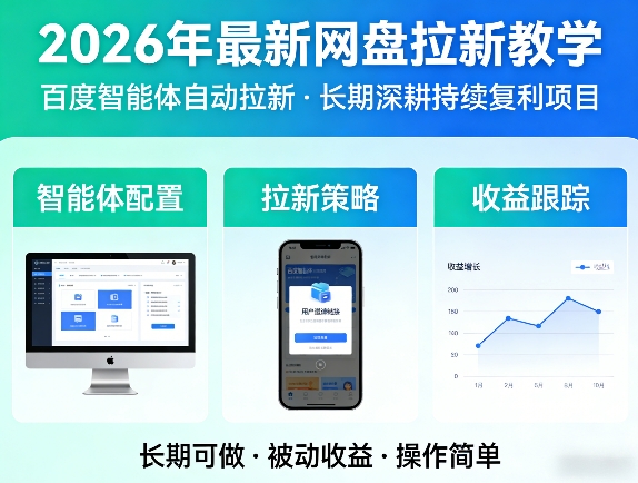 2026年最新网盘拉新教学(百度智能体自动拉新),一个可以长期深耕、持续复利的项目采购|汽车产业|汽车配件|机加工企业家交流社群中心