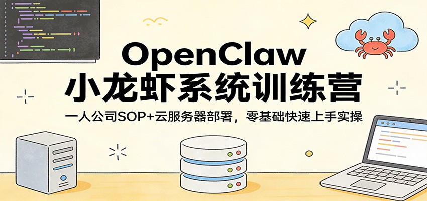 OpenClaw小龙虾系统训练营：一人公司SOP，云服务器部署，零基础快速上手实操采购|汽车产业|汽车配件|机加工企业家交流社群中心