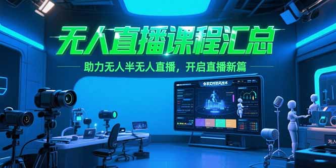 无人直播课程汇总,含非实时防风技术,助力无人半无人直播,开启直播新篇采购|汽车产业|汽车配件|机加工蚂蚁智酷企业交流社群中心