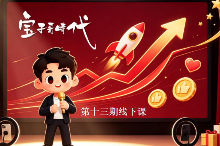 宝子哥抖音直播第13期VIP线下课9月5-6日，26年最值得看的直播课程，快速突破直播间流量瓶颈，打造高效起号闭环采购|汽车产业|汽车配件|机加工企业家交流社群中心