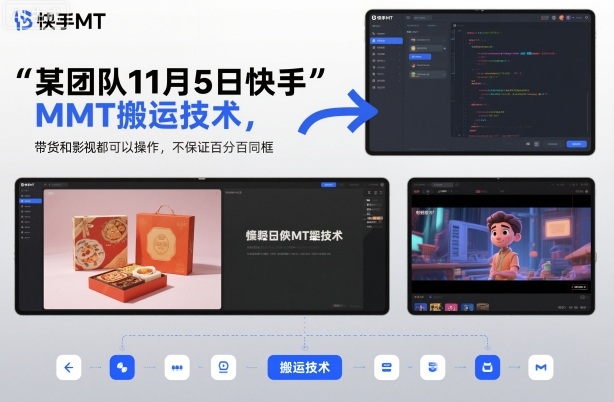 某团队11月5日快手MT搬运技术，带货和影视都可以操作，不保证百分百同框，自测采购|汽车产业|汽车配件|机加工蚂蚁智酷企业交流社群中心