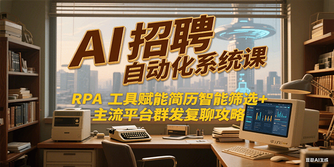 AI招聘自动化系统课,RPA工具赋能简历智能筛选+主流平台群发复聊全攻略采购|汽车产业|汽车配件|机加工蚂蚁智酷企业交流社群中心