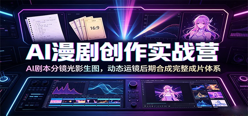AI漫剧创作实战营:AI剧本分镜光影生图,动态运镜后期合成完整成片体系采购|汽车产业|汽车配件|机加工企业家交流社群中心