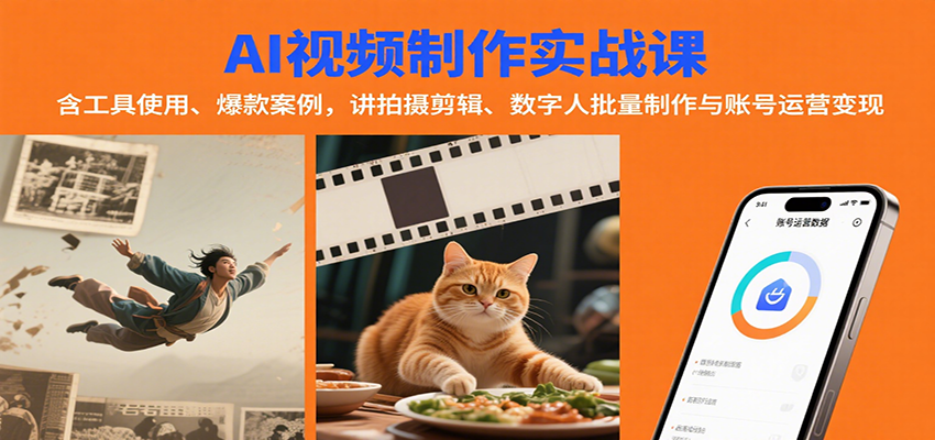 AI视频制作实战：含工具使用、爆款案例，讲拍摄剪辑、数字人批量制作与账号运营变现采购|汽车产业|汽车配件|机加工蚂蚁智酷企业交流社群中心
