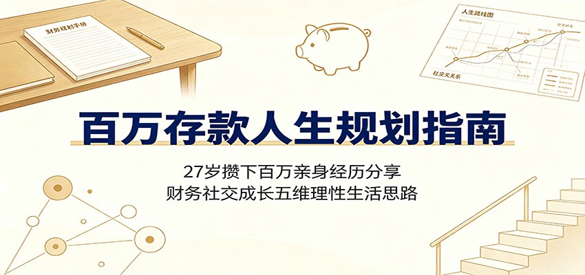 百万存款人生规划指南:27岁攒下百万亲身经历分享,财务社交成长五维理性生活思路采购|汽车产业|汽车配件|机加工企业家交流社群中心
