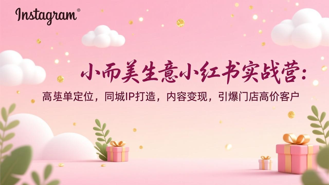 小而美生意小红书实战营：高客单定位，同城IP打造，内容变现，引爆门店高价客户采购|汽车产业|汽车配件|机加工蚂蚁智酷企业交流社群中心