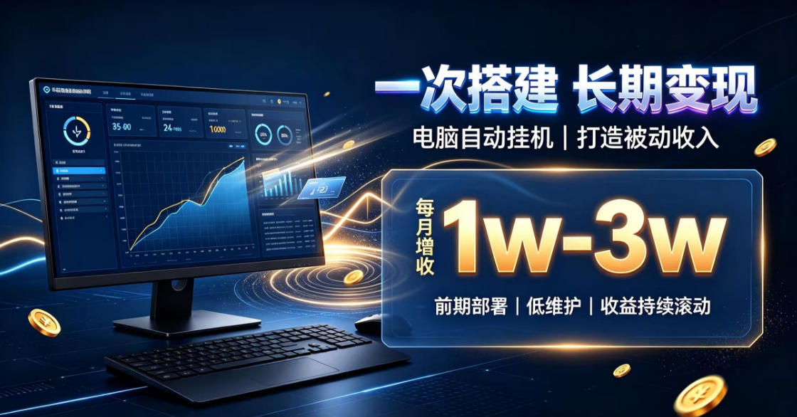 一份投入长期收益,电脑自动挂G类目,搭建被动收入每月增收1w-3w【揭秘】采购|汽车产业|汽车配件|机加工企业家交流社群中心