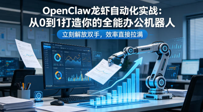 OpenClaw龙虾自动化实战：从0到1打造你的全能办公机器人，立刻解放双手，效率直接拉满采购|汽车产业|汽车配件|机加工企业家交流社群中心