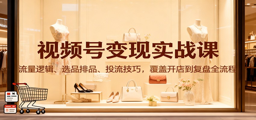 视频号变现实战课：流量逻辑、选品排品、投流技巧，覆盖开店到复盘全流程采购|汽车产业|汽车配件|机加工蚂蚁智酷企业交流社群中心