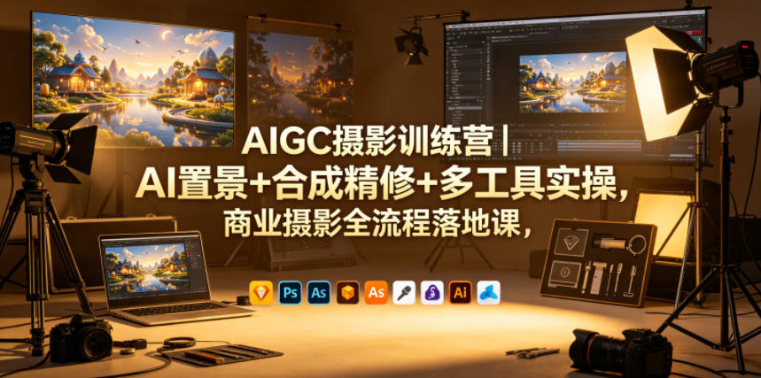 AIGC摄影训练营｜AI置景+合成精修+多工具实操，商业摄影全流程落地课采购|汽车产业|汽车配件|机加工企业家交流社群中心